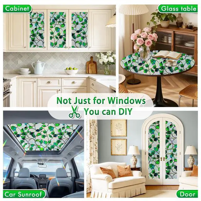 Alt view image 6 of 7 - Rainbow Window Privacy Film,Heat Control,UV Blocking,Anti-Glare,Day & Night Privacy Protection & Decoration for Home, Bathroom,Glass Door,Static Cling,Renter-Friendly with Installation Tools