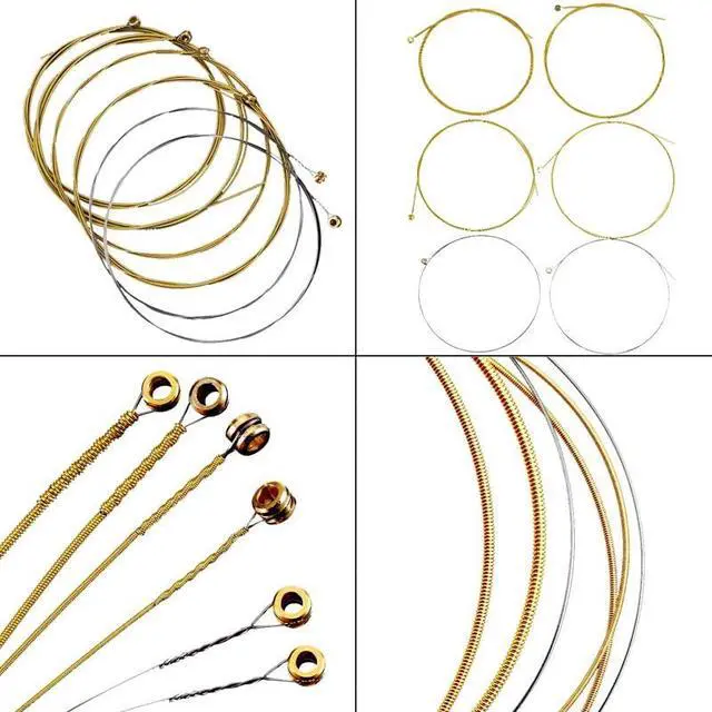 Alt view image 4 of 7 - Guitar Accessories include 3 Sets guitar strings acoustic 6 string set (Gold,Brass,Multicolor),with Guitar String Winder Guitar Kit,6 Pieces Celluloid Guitar Picks