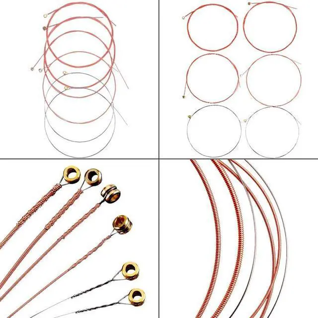 Alt view image 5 of 7 - Guitar Accessories include 3 Sets guitar strings acoustic 6 string set (Gold,Brass,Multicolor),with Guitar String Winder Guitar Kit,6 Pieces Celluloid Guitar Picks