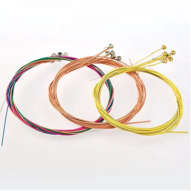 Alt view image 7 of 7 - Acoustic Guitar Strings with 6 Picks, 3 Sets of 6 Acoustic Guitar Kit Guitar Strings Replacement Steel String For Beginners Performers