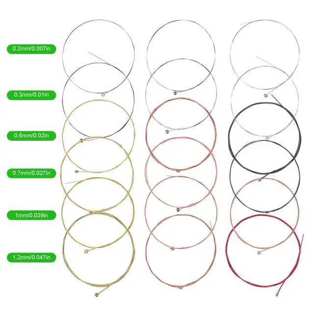 Alt view image 2 of 7 - 3 Sets Acoustic Guitar Strings And 6 Picks, Steel Guitar String