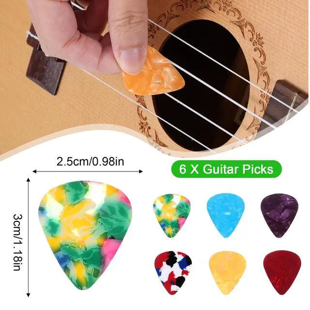 Alt view image 3 of 7 - 3 Sets Acoustic Guitar Strings And 6 Picks, Steel Guitar String