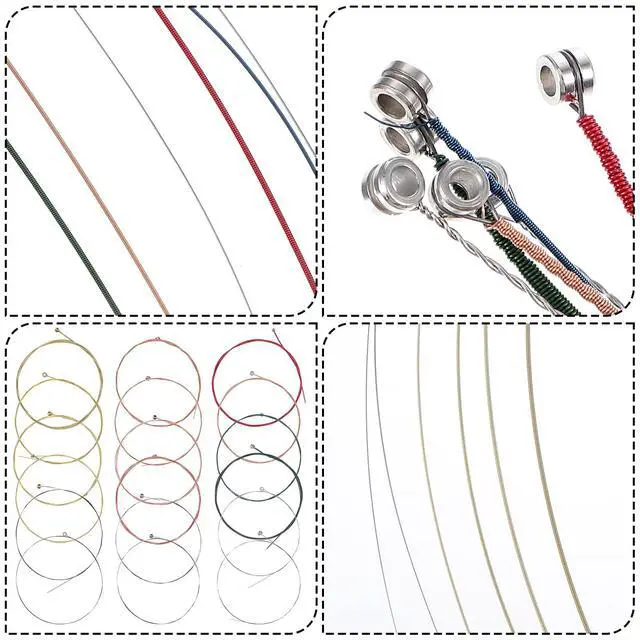 Alt view image 5 of 7 - 3 Sets Acoustic Guitar Strings And 6 Picks, Steel Guitar String