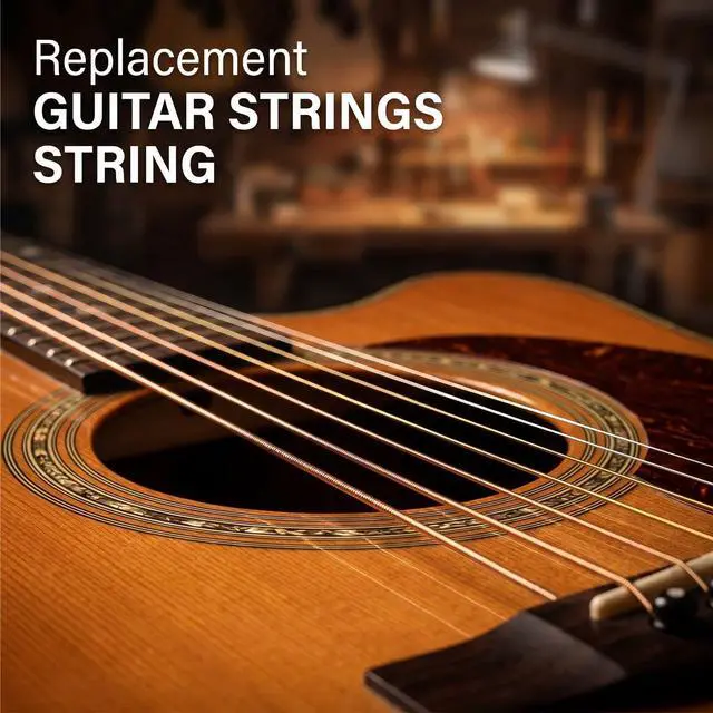 Alt view image 7 of 7 - 3 Sets Acoustic Guitar Strings And 6 Picks, Steel Guitar String