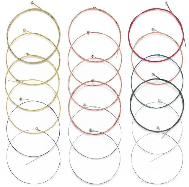 Main image of 3 Sets of 6 Acoustic Guitar Strings Steel and Copper Replacement Strings