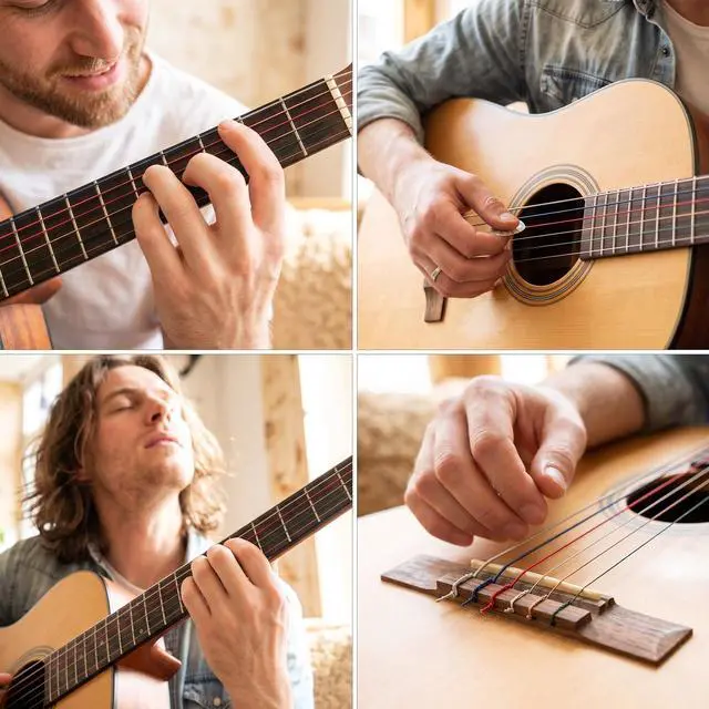 Alt view image 6 of 6 - 3 Sets of 6 Acoustic Guitar Strings Steel and Copper Replacement Strings