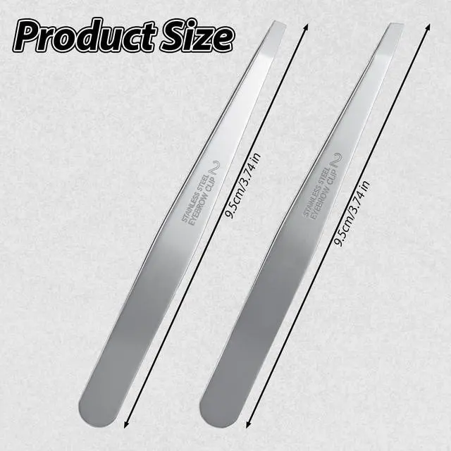 Alt view image 7 of 7 - Tweezers for Women Facial Hair 2 Pcs Slant & Flat Tip Eyebrow 430 Stainless Steel Tweezers Set Plucking Ingrown Hairs Ingrown Hair Removal Professional Precision Eyebrow tools with Case