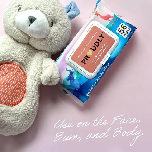 Alt view image 7 of 7 - Gentle Touch Baby Wipes, Unscented & Hypoallergenic Wipes for Sensitive Skin, 98% Water, Shea Butter and Aloe Vera, 6 Flip-Top Packs (336 Wipes Total)