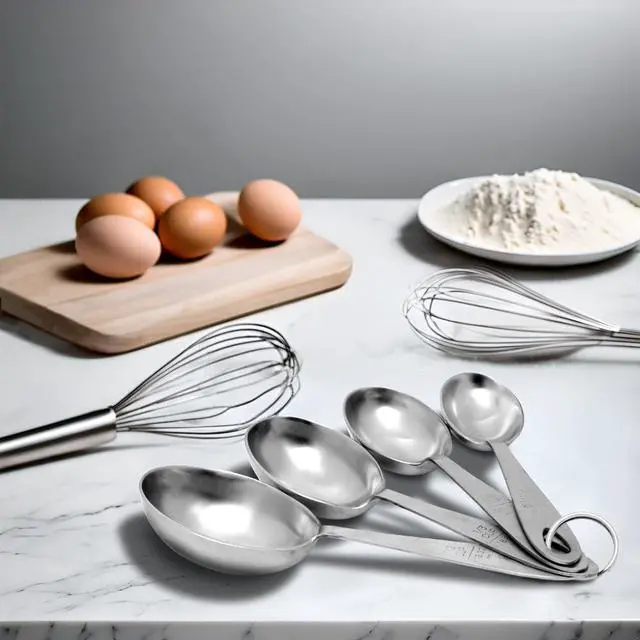 Alt view image 3 of 6 - MPC4 4-Piece Stainless Steel Measuring Scoop Set,Silver, 9 inches long