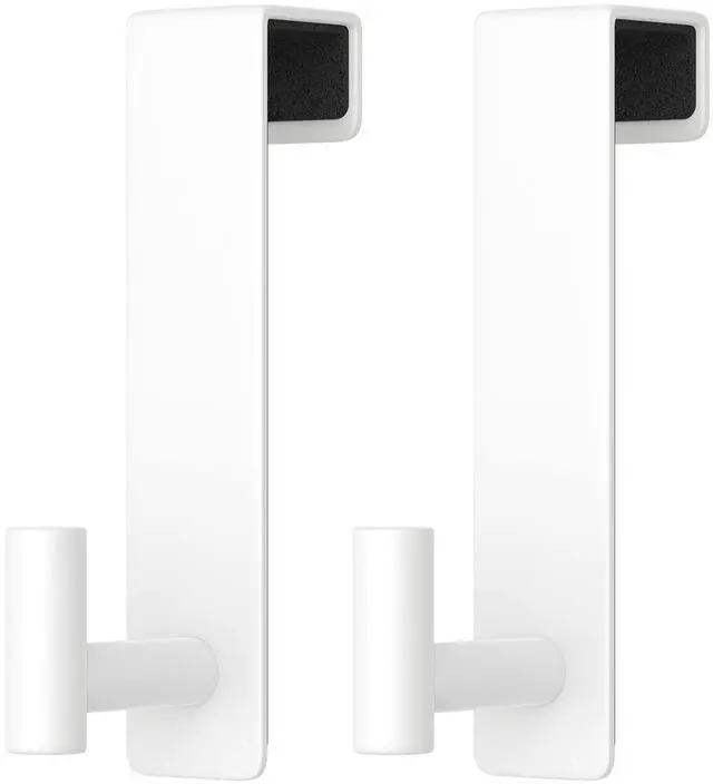 Main image of 2-Pack Over The Door Hooks - Rustproof Stainless Steel Door Hangers for 1-3/4 Inch Doors, Non-Marking and Tool-Free Easy Install (White, T Shape)
