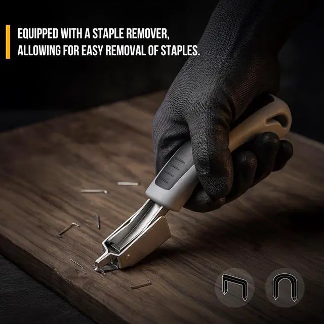 Alt view image 7 of 7 - Staple Gun - LUFF 3 in 1 Heavy Duty Stapler Gun with Staple Remover and 3000 Staples for Upholstery, Manual Brad Nailer Power Adjustment Stapler Gun for Wood, Decoration, Crafts DIY