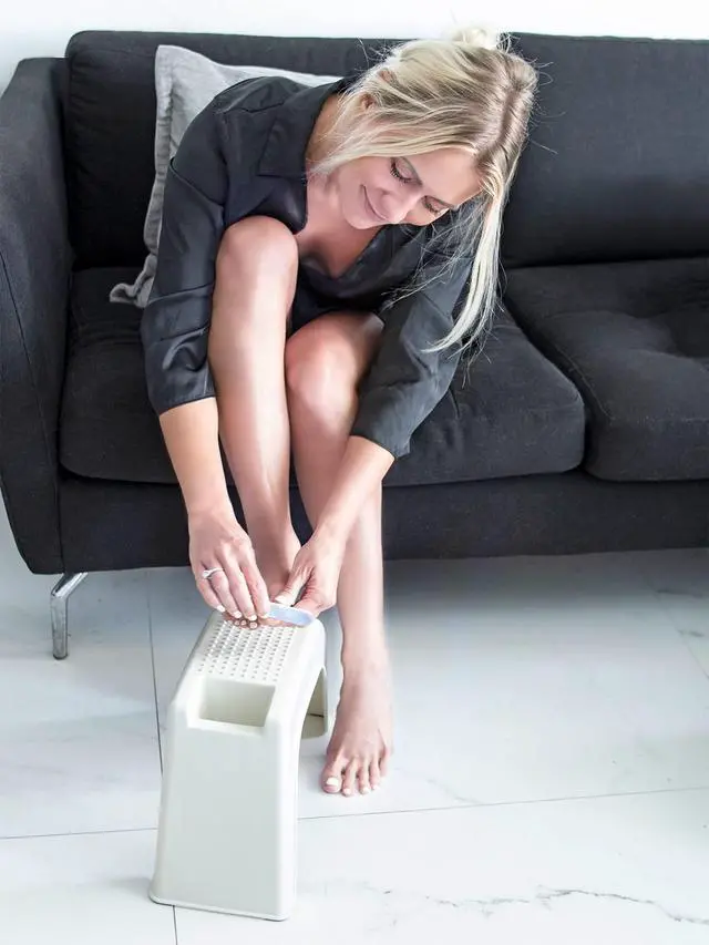 Alt view image 6 of 6 - Shower Foot Rest, Shower Foot Stool for Shaving Legs, Pedicure Foot Rest Stand