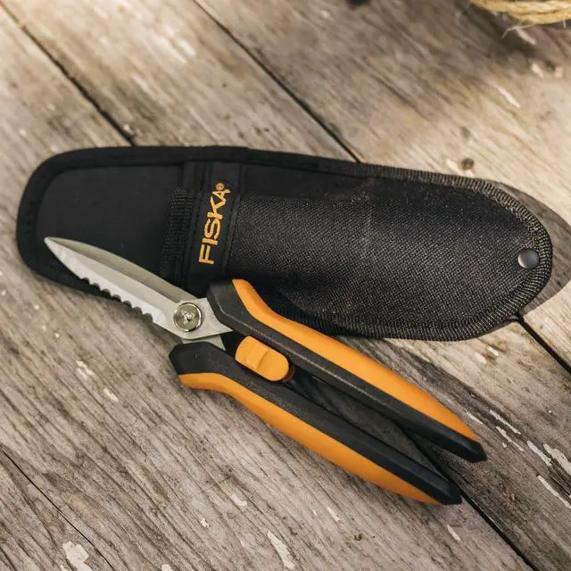 Alt view image 2 of 7 - Pruning Shears for Gardening, Multipurpose 8" Garden Shears with Sheath and SoftGrip Handle, Great for cutting Nursery Pots, Bags, and Wire