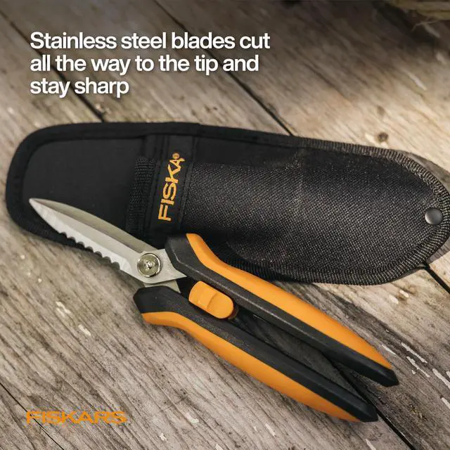 Alt view image 5 of 7 - Pruning Shears for Gardening, Multipurpose 8" Garden Shears with Sheath and SoftGrip Handle, Great for cutting Nursery Pots, Bags, and Wire