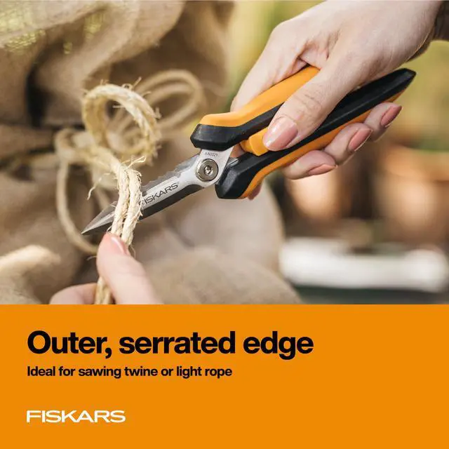 Alt view image 7 of 7 - Pruning Shears for Gardening, Multipurpose 8" Garden Shears with Sheath and SoftGrip Handle, Great for cutting Nursery Pots, Bags, and Wire