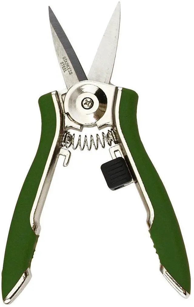 Main image of ColorPoint Stainless Steel Compact Garden Pruning Shears, Hand Pruner, Garden Clippers, with Heavy Duty Blade and Easy grip Handle, Green
