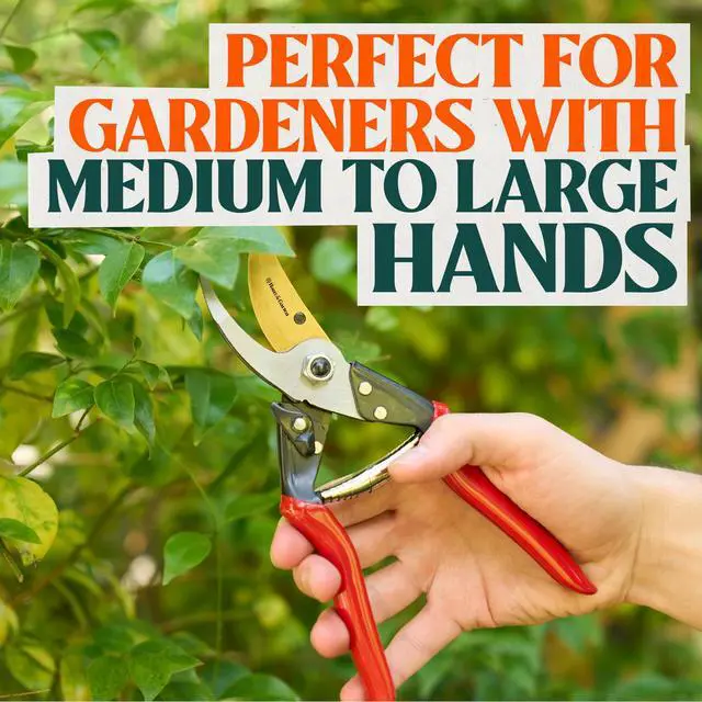 Alt view image 3 of 7 - ForgedPRO 8.75" Heavy Duty Professional Titanium Bypass Pruning Shears - Use As Pruners, Garden Shears, Handheld Pruning Shears For Gardening, Clippers, Garden Scissors, Pruner Tool
