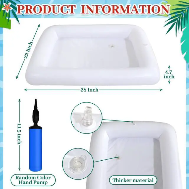 Alt view image 2 of 7 - Inflatable Serving Bar & Mesh Food Covers Set, Include 1Pcs 28"*22" Inflatable Serving Bar Buffet Cooler, 1Pcs 40"*24" Food Tents