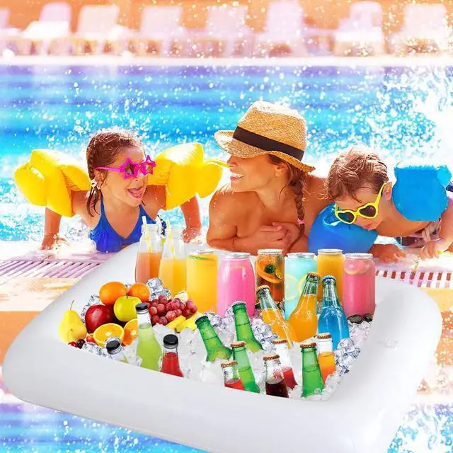 Alt view image 5 of 7 - Inflatable Serving Bar & Mesh Food Covers Set, Include 1Pcs 28"*22" Inflatable Serving Bar Buffet Cooler, 1Pcs 40"*24" Food Tents