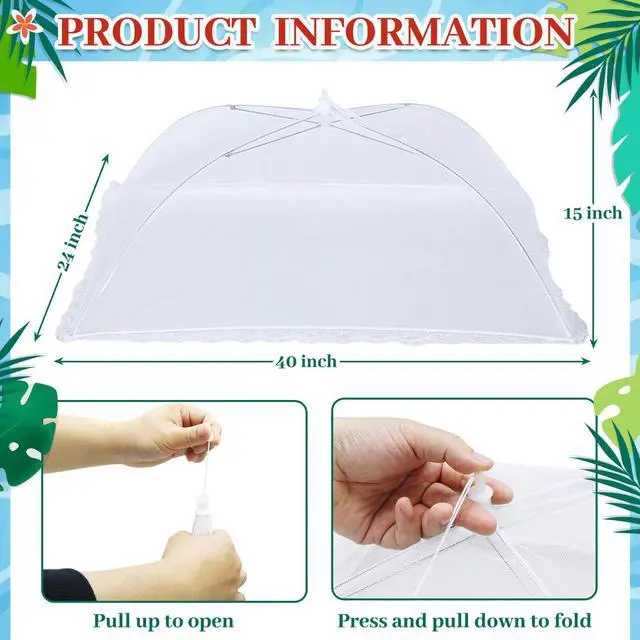 Alt view image 3 of 7 - Inflatable Serving Bar & Mesh Food Covers Set, Include 1Pcs 28"*22" Inflatable Serving Bar Buffet Cooler, 1Pcs 40"*24" Food Tents