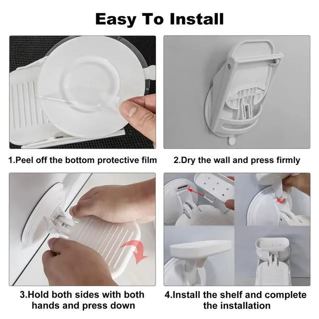 Alt view image 7 of 7 - Shower Foot Rest Suction Cup,Shower Shaving Foot Rest with Powerful Suction Cup,Shower Leg Shaver Stand,Collapsible Suitable for Small Space