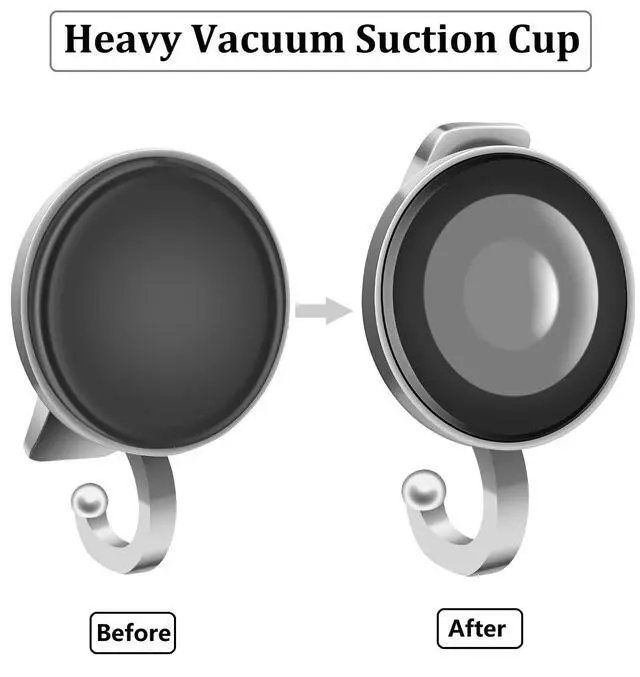 Alt view image 5 of 7 - Suction Cup Shower Caddy, Shower Shelf Soap Dish with Hooks for Razor, Sponge, Rust Proof 304 Stainless Steel, Black