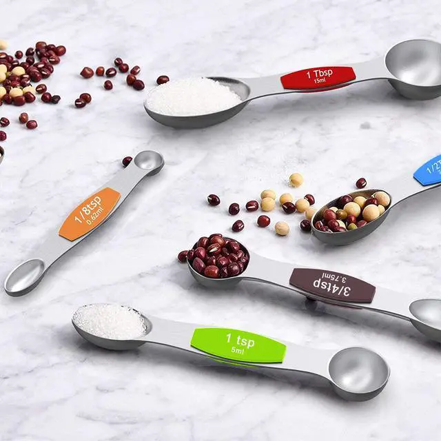 Alt view image 5 of 7 - Measuring Cups and Magnetic Measuring Spoons Set, 16Pcs