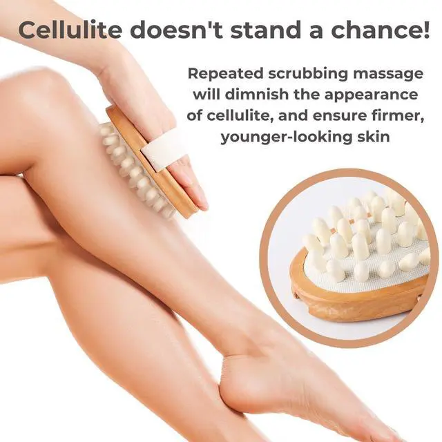 Alt view image 6 of 7 - Dry Brushing Body Brush Set Natural Bristle Spa Exfoliator Kit with Face Cleansing Brush, Long Dry Brushing Body Brush for Lymphatic Drainage & Massaging Cellulite Brush for Smooth, Radiant Skin