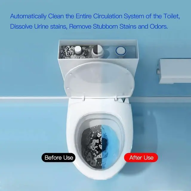 Alt view image 5 of 7 - Toilet Bowl Cleaners, Long-Lasting 28 PACK Blue&White, Commercial Household Bathroom Cleaner,Automatic Toilet Tank Cleaners, Multipurpose Janitorial Deodorizers