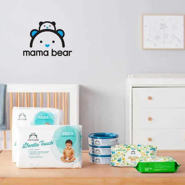 Alt view image 7 of 7 - Mama Bear Baby Hand & Face Wipes, Unscented, Fragrance Free, Cleansing, Formulated without Parabens and Phthalates, 180 Count (9 Packs of 20)
