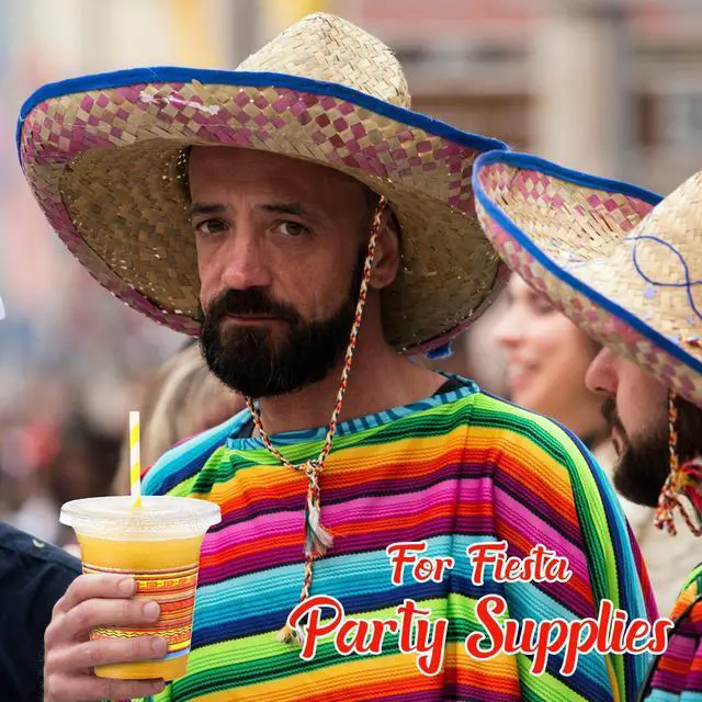 Alt view image 5 of 6 - 50 Pack 12 oz Fiesta Plastic Cups with Lids and Paper Straws Mexican Clear Disposable Cups Bulk Cinco De Mayo Party Decorations for Fiesta Taco Birthday Party Drinkware Supplies