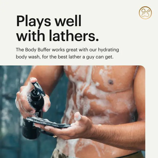 Alt view image 5 of 7 - The Body Buffer Premium Silicone Scrubber for Nourishing, Cleaning & Exfoliating Your Skin - Lather Boosting Bristles with Ergonomic No-Slip Handle, Long-Lasting & Easy to Clean (1-Pack)