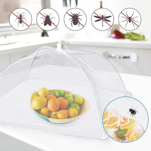Alt view image 5 of 7 - 10 PACK Mesh Food Covers for Outside, Food Covers Outdoors Pop-up Food Tents 2 Extra Large (40"x24") & 8 Large (17"x17") for Picnic, Camping Supplies