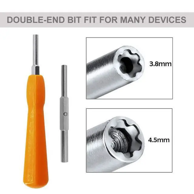 Alt view image 2 of 7 - Gamebit Screwdriver, EMiEN 4.5mm 3.8mm Double-End Bit Security Gamebit Screwdriver Kit For Opening NES,SNES,N64,GameBoy,GameCube,Virtual Boy,Sega,Nintendo Consoles,Game Cartridges