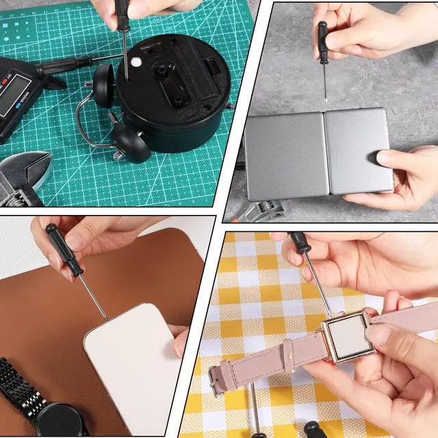 Alt view image 6 of 7 - 10 Pcs Mini Phillips Screwdriver, 2.5 mm Small Screwdriver Cross Head Tiny Screwdrivers with Black Non-Slip Handles 3.7" Total Length Pocket Tool Kit for Small Appliances, Watches, Laptop Repair