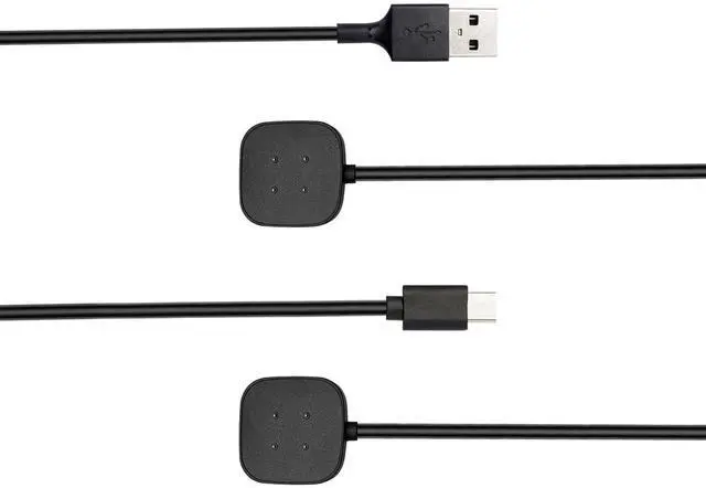 Main image of 2-Pack Charger for Fitbit Sense/Sense 2 / Versa 3 / Versa 4, Magnetic Replacement Charging Cable Compatible with Fitbit Sense 1/2, USB Charging Cord for Versa 3/4 Smart Watch 100cm / 3.3ft