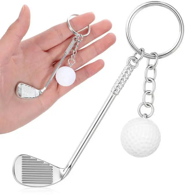 Main image of Golf Club Keychain, Golf Gifts Keychain for Men Women Golfers Mini Alloy Golf Keychain Golf Racket Ball Pendant Keychain, Golf Ball with Keychain Bag Pendant Decorations Sports Golf Lovers Gifts
