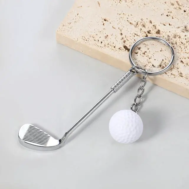 Alt view image 3 of 7 - Golf Club Keychain, Golf Gifts Keychain for Men Women Golfers Mini Alloy Golf Keychain Golf Racket Ball Pendant Keychain, Golf Ball with Keychain Bag Pendant Decorations Sports Golf Lovers Gifts