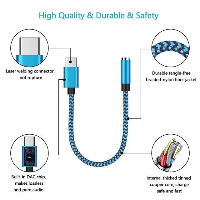 Alt view image 4 of 7 - for Samsung Galaxy S26 S26+ Plus Ultra, USB C to 3.5mm Headphone Earphone Jack Adapter for Samsung Galaxy S25 Edge Plus Ultra S25+ S24 S23 S22 S21 S20 5G FE, Type C Audio Headset Earbud Adapter