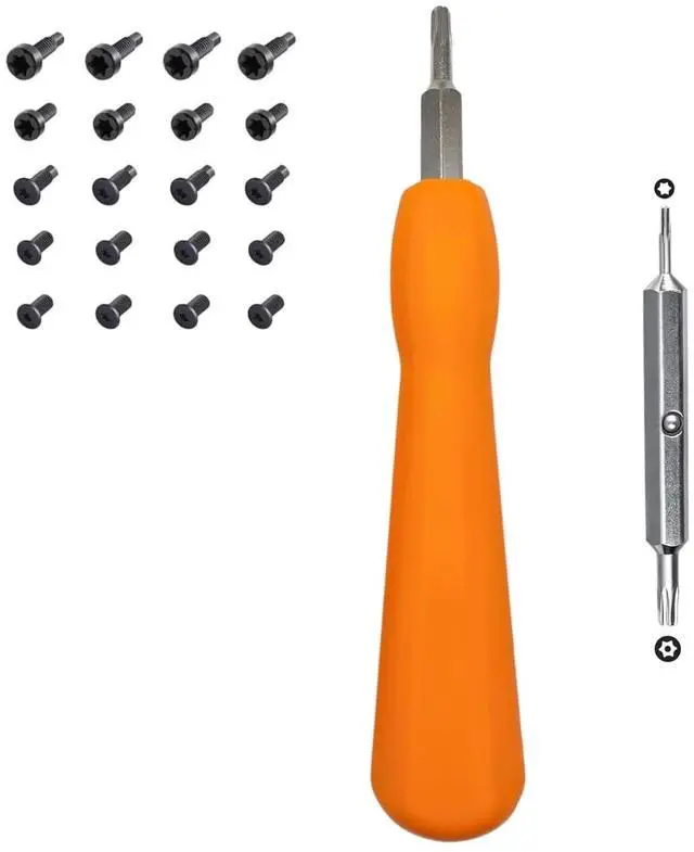 Main image of Replacement with 20 Doorbell Screws Kit - Double-Ended Torx T6 T15 Security Screwdriver for Battery Change & WiFi Reset - Video Doorbell Camera Replacement Parts Tool (Orange)