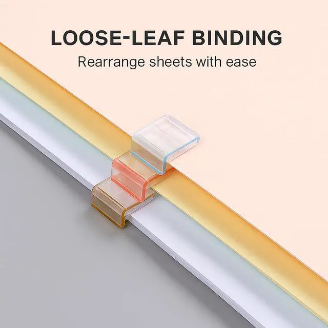 Alt view image 6 of 6 - Clip-on Bookmarks 12 Pack Transparent Color Push Clip Page Markers with Storage Box, Reusable Plastic Paper Clamps for Books, Study Notes, Office Documents