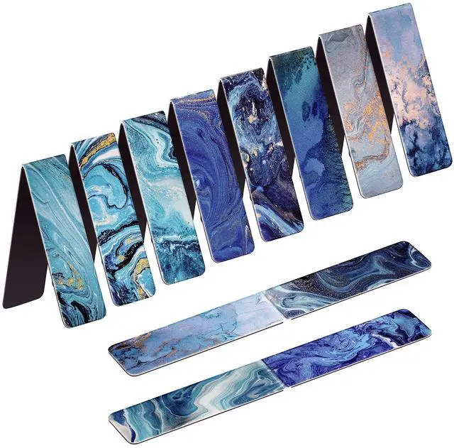 Main image of 12 Pack Magnetic Bookmark, Book Marker Clip for Teachers, Students, Book Lovers, Printing on 2 Side