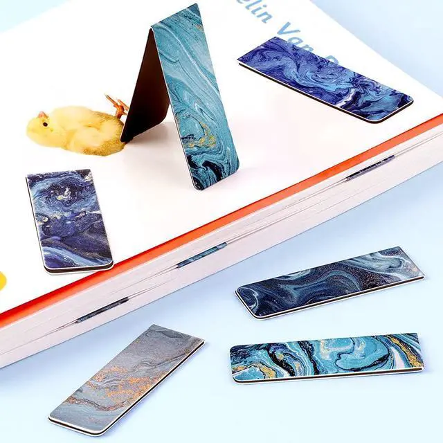 Alt view image 5 of 7 - 12 Pack Magnetic Bookmark, Book Marker Clip for Teachers, Students, Book Lovers, Printing on 2 Side