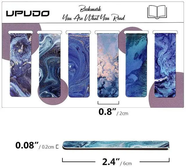 Alt view image 6 of 7 - 12 Pack Magnetic Bookmark, Book Marker Clip for Teachers, Students, Book Lovers, Printing on 2 Side