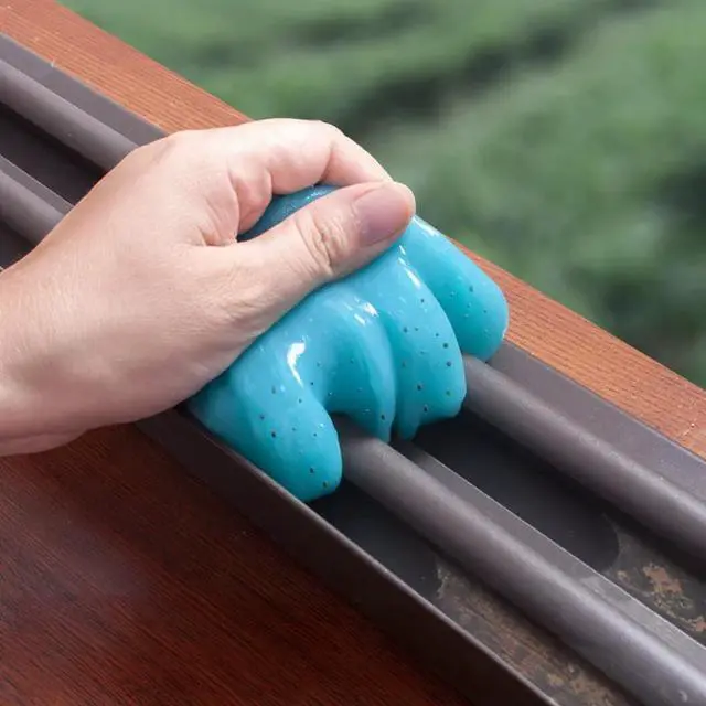 Alt view image 2 of 6 - 3 bags Reusable Car Cleaning Gel Slime Putty - Strong Adhesive Dust Cleaner for Auto Vents, Interior, Keyboards & Electronics