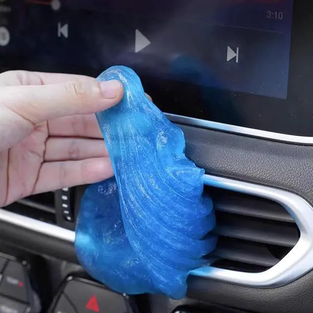 Alt view image 5 of 6 - 3 bags Reusable Car Cleaning Gel Slime Putty - Strong Adhesive Dust Cleaner for Auto Vents, Interior, Keyboards & Electronics