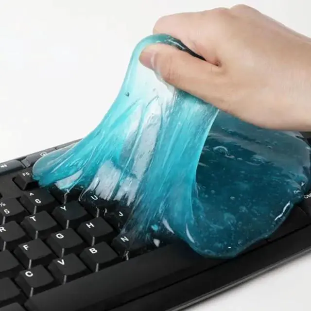 Alt view image 6 of 6 - 3 bags Reusable Car Cleaning Gel Slime Putty - Strong Adhesive Dust Cleaner for Auto Vents, Interior, Keyboards & Electronics