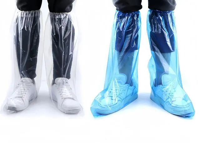 Main image of 12 Pack Shoe Covers Disposable Non Slip,Long Plastic Waterproof Shoes and Boots for Rain Covers Thicken Shoe Protector for Men and Women(6 Pairs, Independent Packaging)