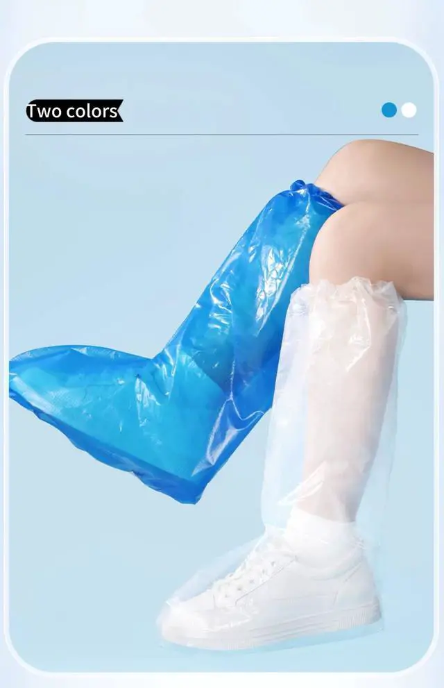 Alt view image 3 of 7 - 12 Pack Shoe Covers Disposable Non Slip,Long Plastic Waterproof Shoes and Boots for Rain Covers Thicken Shoe Protector for Men and Women(6 Pairs, Independent Packaging)