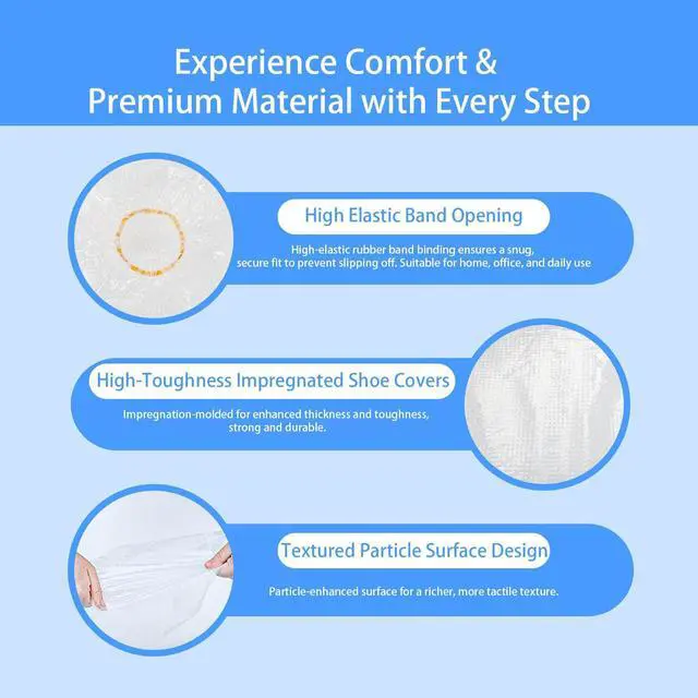 Alt view image 4 of 5 - Shoe Covers Disposable 10 Pairs Waterproof Booties for Shoes Covers Plastic Booties Covers for Rain Non-Slip Indoor Outdoor Shoe Covers for Man Women